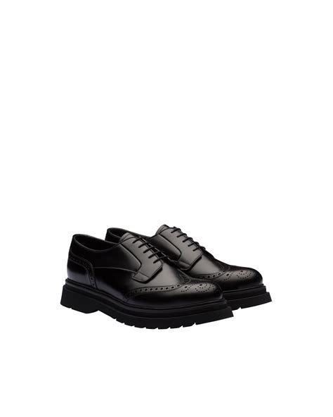 prada black and white brogue mens prada shoes|prada black aftershave boots.